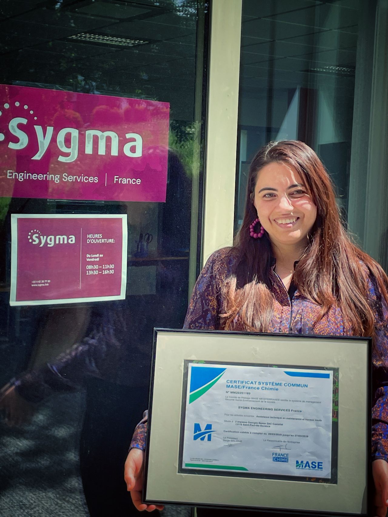 SYGMA France - Certification MASE pour 3 années supplémentaires