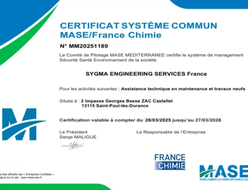 Certification MASE pour 3 années supplémentaires